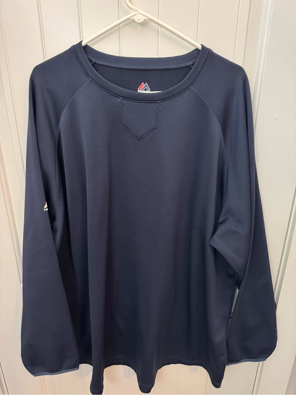 Majestic Men’s 3XL Navy Blue Long Sleeve Athletic Pullover Shirt